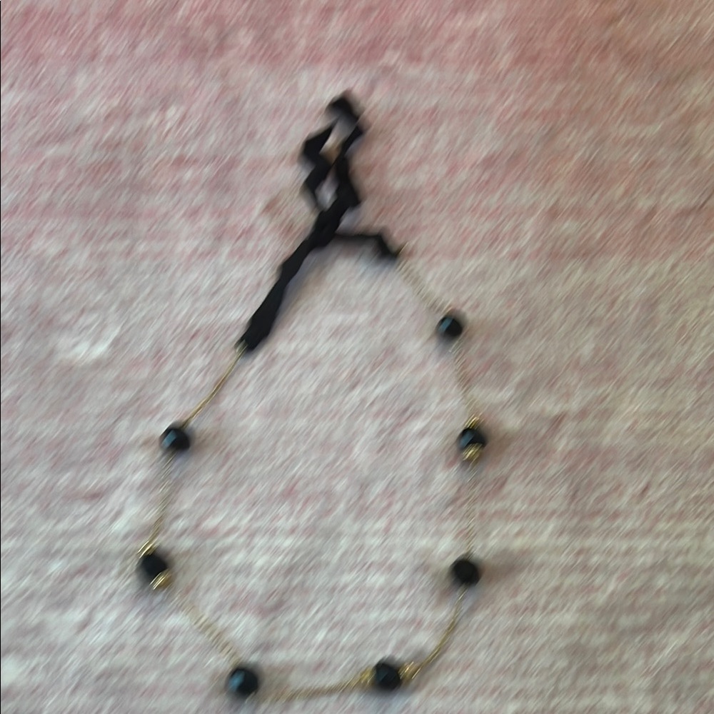J. Crew Black and Gold Beaded Necklace